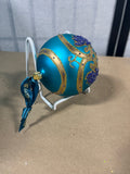 Waterford Vintage Holiday Heirlooms Frosted Glass Ball Ornament K, 2 Available, PRICED INDIVIDUALLY