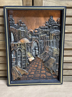 Copper & Resin Cityscape; Signed