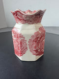 (PP) Mason’s England Vista Pink China 22oz Fenton Jug with Wide Band