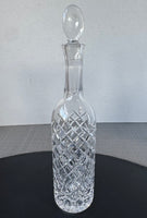Waterford Style Cut Crystal Slim Decanter with Stopper