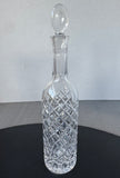Waterford Style Cut Crystal Slim Decanter with Stopper