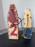 Pair of Pottery Barn Distressed Pine Wood Bouys