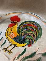 Set Of 4 Hand Painted Rooster Plates
