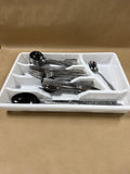 Epic Stainless Steel Diamond Pattern Flatware — 46 Pieces