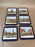London Scenes Cork Back Coasters - Set Of 6