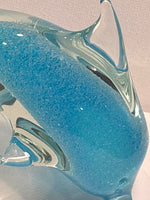 Glass Dolphin Paperweight