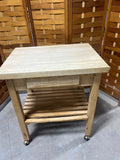 Wooden Kitchen Cart on Casters