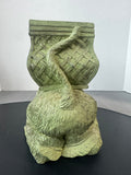 Green Vintage Resin Monkey Planter