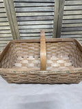 Large Handwoven Basket With Flowers - Made By Gustavs