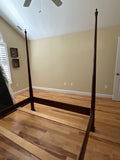 Henkel Harris Queen Poster Bed with Side Rails and Support Slats