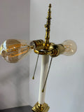 Virginia Metalcrafters Brass 2-Way Candlestick Lamp (WORKS)