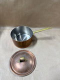 (D) Paul Revere Copper Sauce Pot With Brass Handles