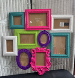 Vibrant Eclectic Picture Frame Wall Collage