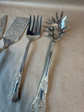 Ornate Silver Serving Utensils- 4 Piece