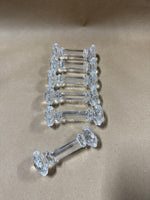 Lot Of 6 Glass Barbell Knife Rests