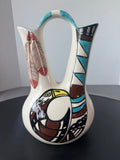 Native American Hand Painted Pottery Wedding Vase