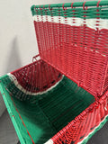 Watermelon Ciroa Resin Woven Picnic Basket