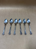 Sheffield Silver Plate Ornate Pastry Dessert Spoons - Set Of 6