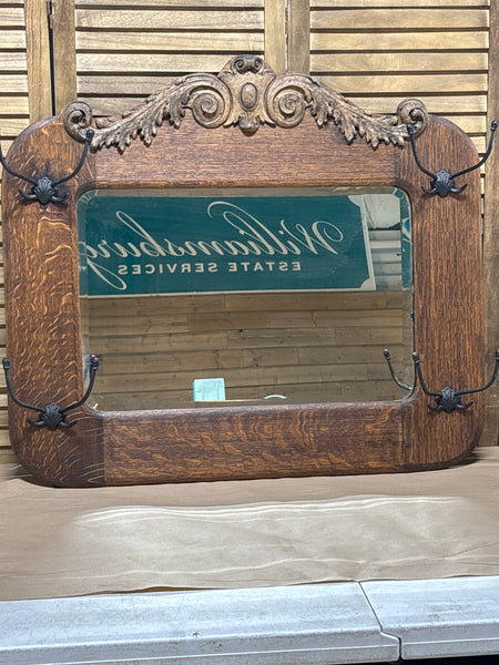 Entry Hall Mirror with Hooks