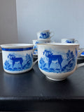 14-Piece Leopard Lazuli by Lynn Chase Teacups & Saucers (F)