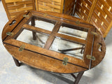 Butler Style Coffee Table with Glass