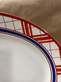 Large Williams-Sonoma Red White And Blue Pig Platter