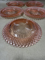 Anchor Hocking Miss America Pink Depression Glass Desert Plates — Set Of 5