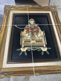 Asian Emperor & Empress Relief Art Pair
