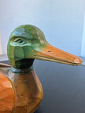 Wooden Hand Carved Vintage Mallard Duck Decoy with Swivel Head