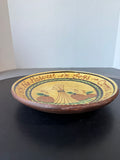 Turtlecreek Potters Artist Signed Redware Decorative Harvest Bowl