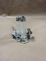 Arthur Court Bunny Rabbits Salt And Pepper Shakers And Holder — Signed And Dated. Comes With Box