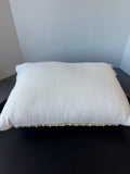 White & Gold Sweater Knit Indoor/Outdoor Throw Pillow