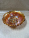 Marigold Carnival Glass Grapes Bowl