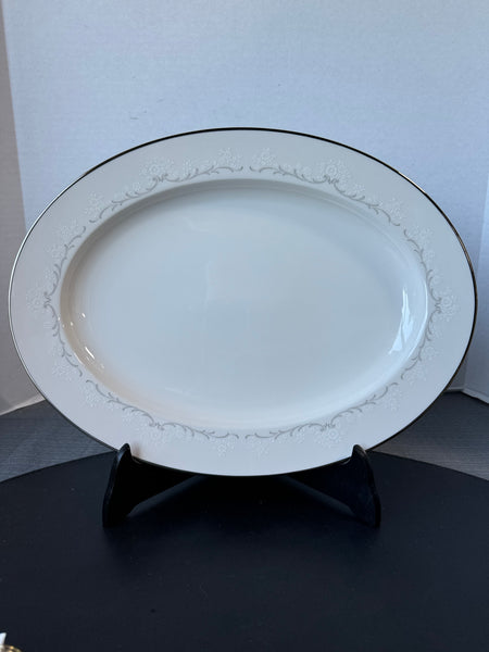 Noritake Japan 7571 Irene Ivory China Oval Serving Platter