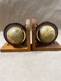 Wooden Rotating Globe Bookends