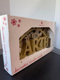 Peace on Earth Glittery Decorative Wooden Words