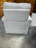 Linen Color Toner Upholstered Swivel Chair; Sits Firm