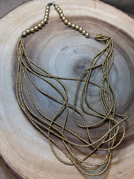 Gold Beaded Necklace
