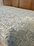 Ornate Blue Floral Tablecloth