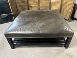 Large Leather Ottoman