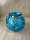Blue Glass Handing Vase