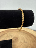 18K Gold Rope Chain Bracelet (3.7g)