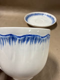 Hartley Greens Shell Blue Teacup & Saucer Set // 4 Available// PRICED INDIVIDUALLY AT $45 EACH