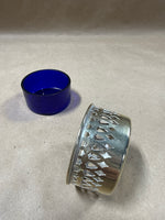 EPNS Art Deco Cobalt Blue Salt Cellar // 2 Available // *** PRICED INDIVIDUALLY***