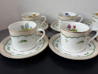 16-Piece Georges Briard Victorian Garden Teacup & Saucer Set