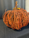 Trio of Painted Grapevine Pumpkins