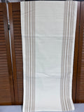 Beige Table Runner With Brown Stripes By Pottery Barn
