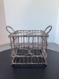 Heavyweight Vintage Style Metal Bottle Caddy