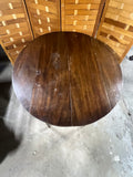Antique Drop Leaf Table with Brass Accents on Table Legs