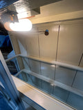 Master Craft Lighted 2 pc Cream Painted/Glass Display Cabinet